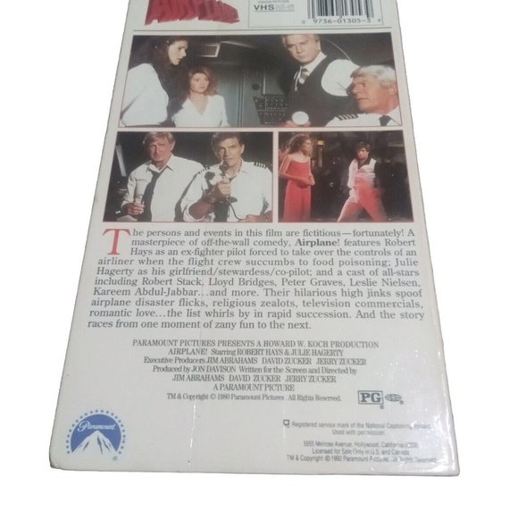 Airplane VHS Movie Sealed, Robert Stack, Leslie NIelsen - Picture 3 of 4
